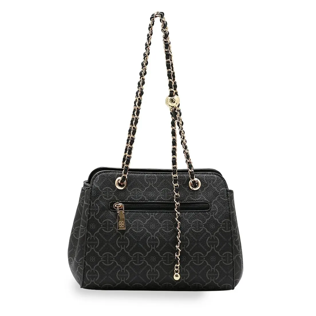 Bolsa Chenson Classic Cristal Ombro preta vista frontal para uso casual e eventos